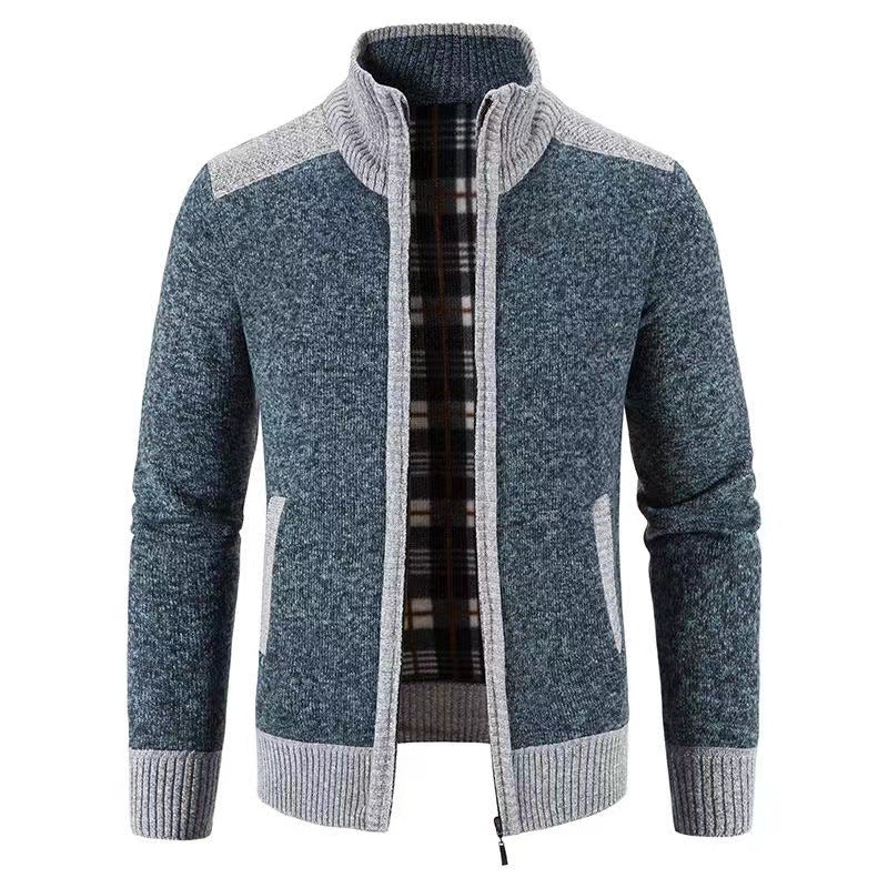 Men's Long Sleeve Zip-Up Jacket with Pockets
