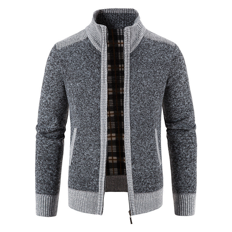 Men's Long Sleeve Zip-Up Jacket with Pockets