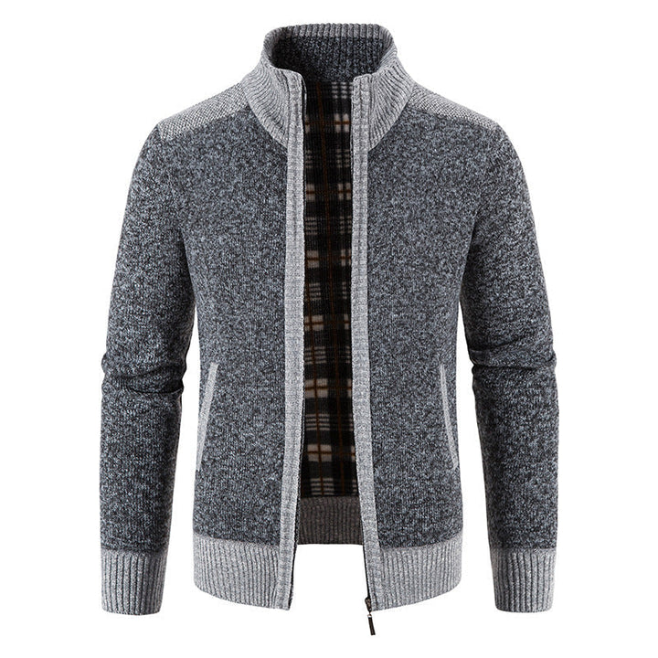 Men's Long Sleeve Zip-Up Jacket with Pockets