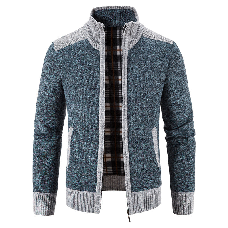 Men's Long Sleeve Zip-Up Jacket with Pockets