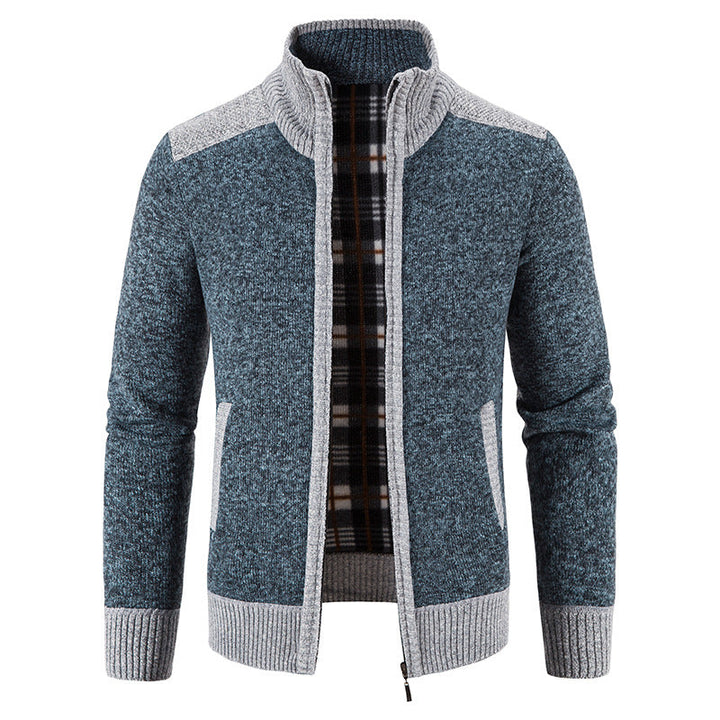 Men's Long Sleeve Zip-Up Jacket with Pockets