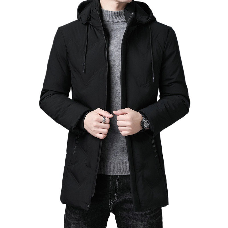 Men's Long Sleeve Hooded Jacket with Pockets