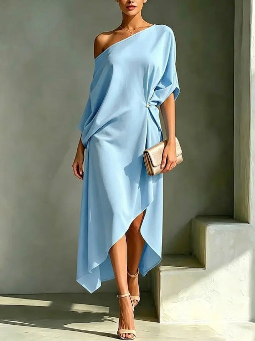 Camila | Women's One-Shoulder Maxi Dress with Side Slit