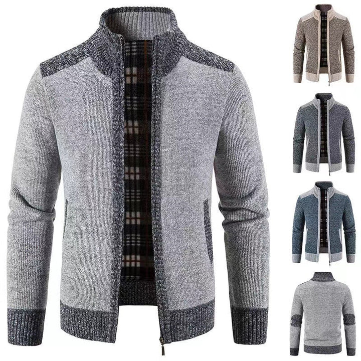 Men's Long Sleeve Zip-Up Jacket with Pockets