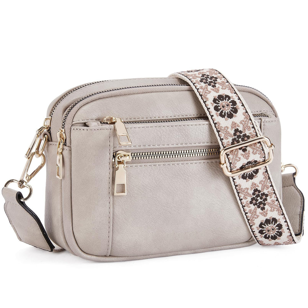 Erikka | Floral Elegant crossbody bag with patterned adjustable strap and Pockets