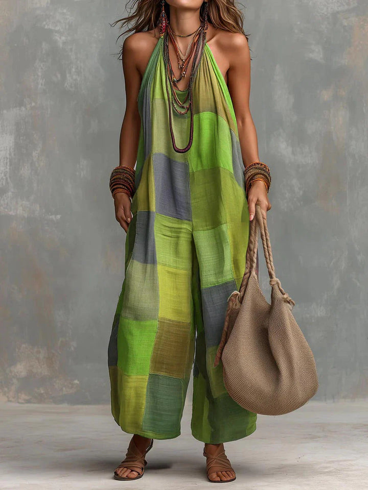 Oriana | Women's Halter Wide-Leg Jumpsuit