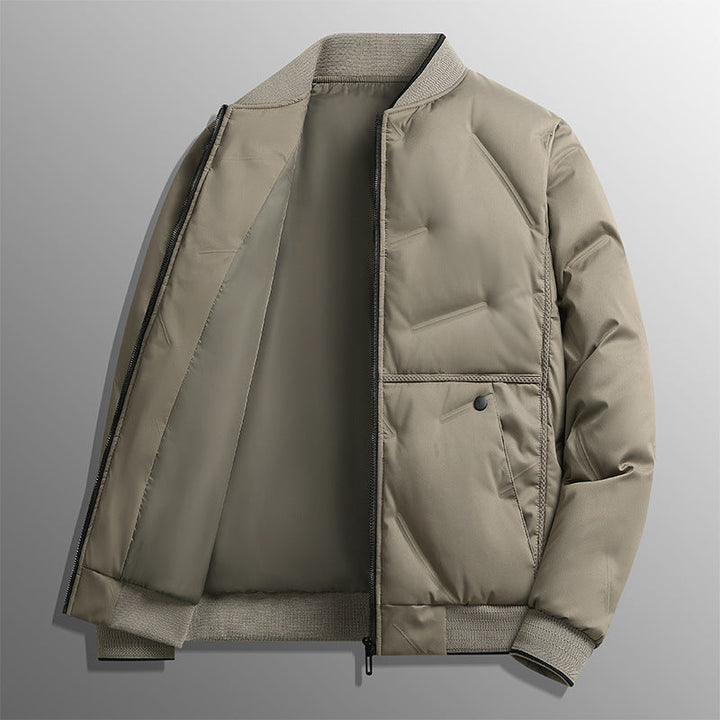 Men's Long Sleeve Puffer Jacket with Pockets