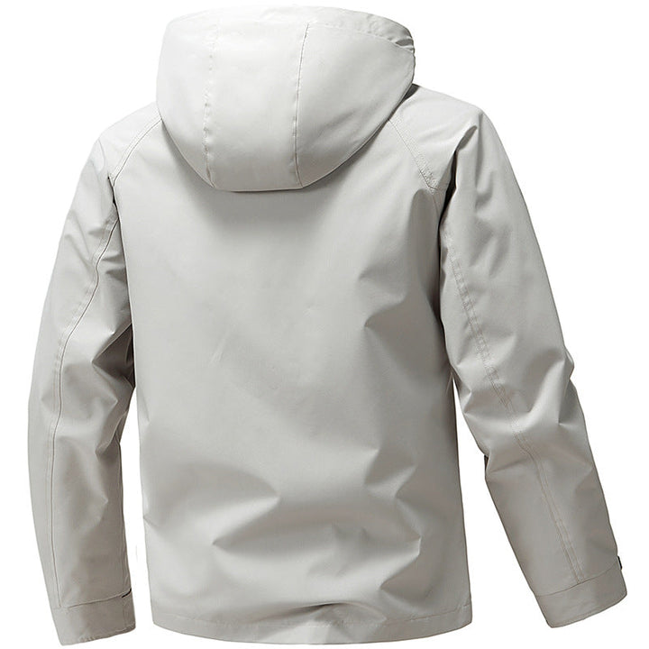 Men's Long Sleeve Hooded Jacket with Pockets