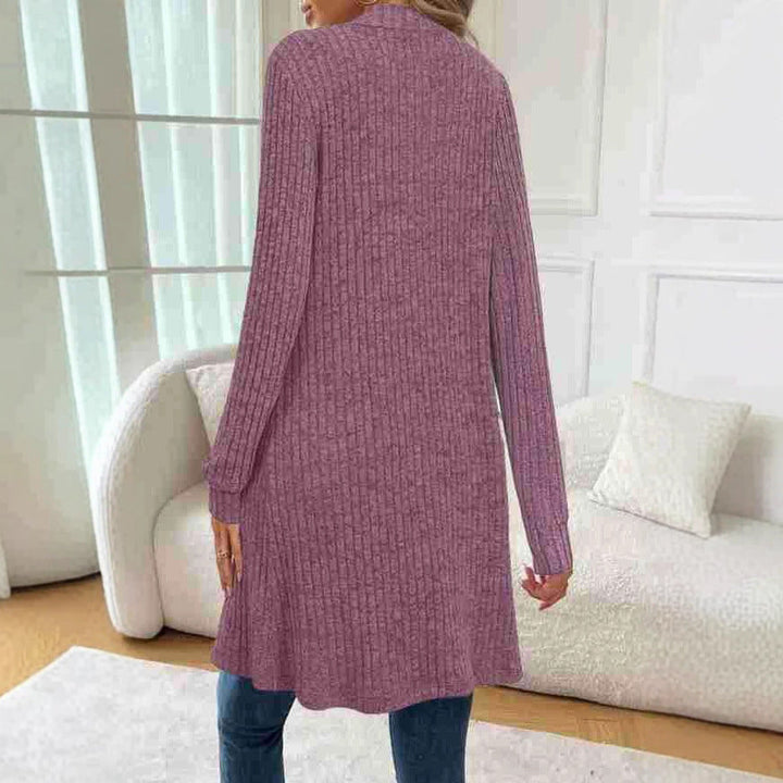 Women's Longline Long Sleeve Cardigan with Pockets