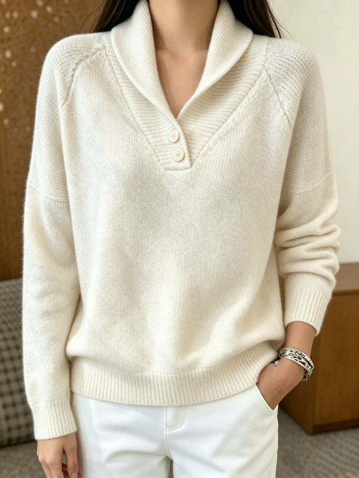Martha | Women's Long Sleeve Sweater with Buttons