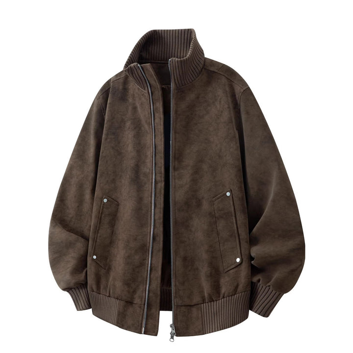 Men's Long Sleeve Bomber Jacket with Pockets