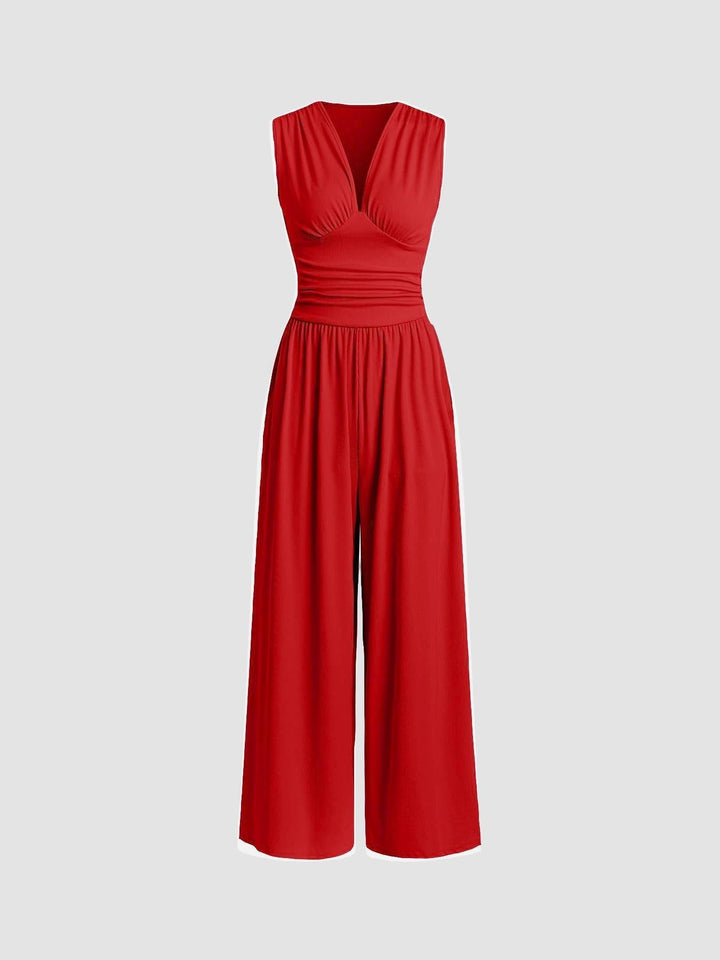 Charity | Women's Chic Sleeveless Wide-Leg Jumpsuit