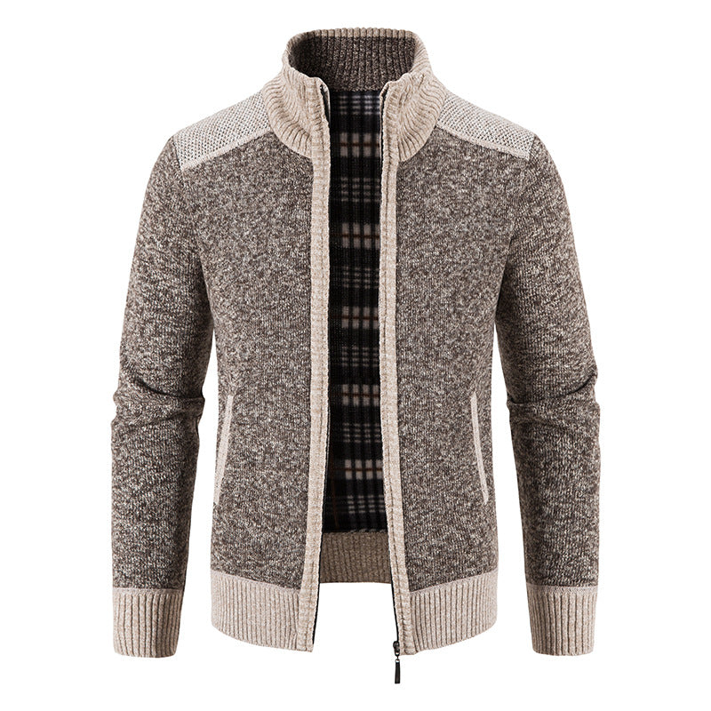 Men's Long Sleeve Zip-Up Jacket with Pockets