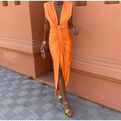 Isabella | Evening Dress with Deep V-Neck