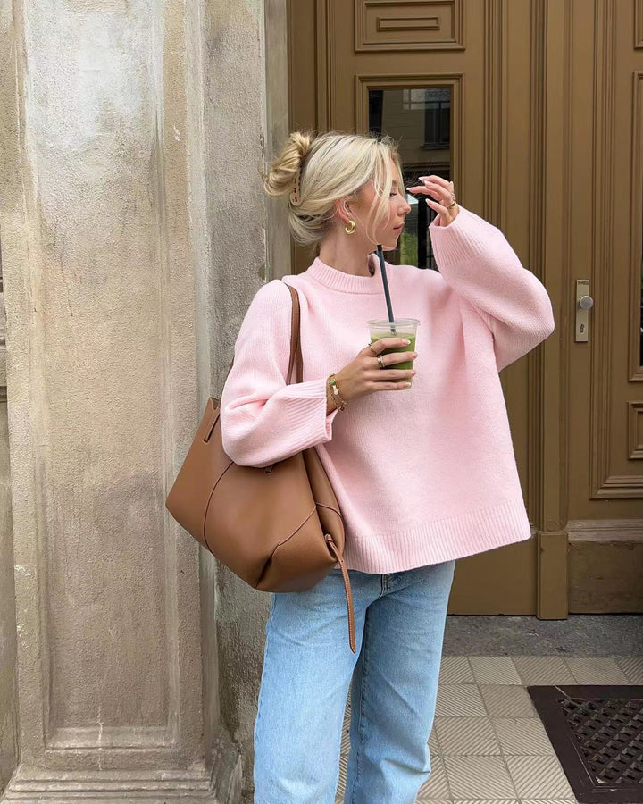 Caylin | Women's Crew Neck Long Sleeve Sweater