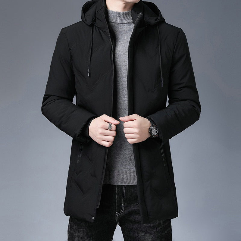 Men's Long Sleeve Hooded Jacket with Pockets