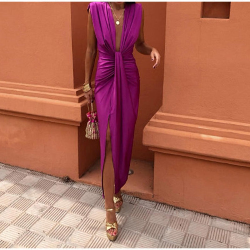 Isabella | Evening Dress with Deep V-Neck