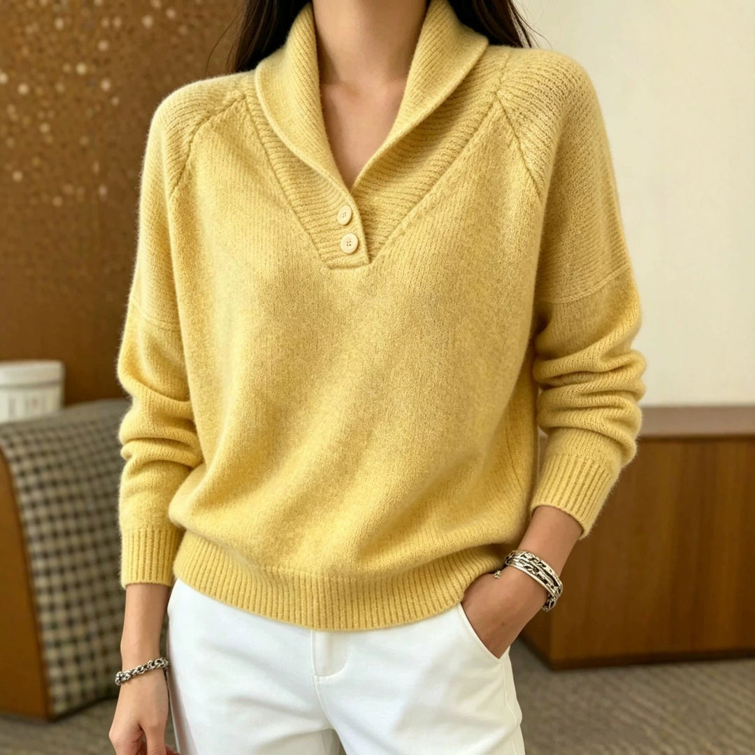 Martha | Women's Long Sleeve Sweater with Buttons