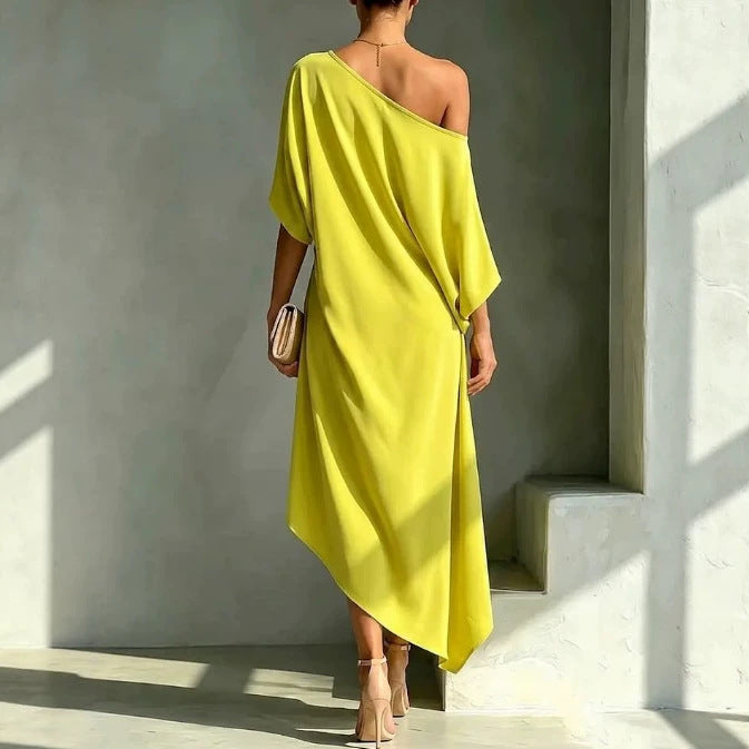 Camila | Women's One-Shoulder Maxi Dress with Side Slit