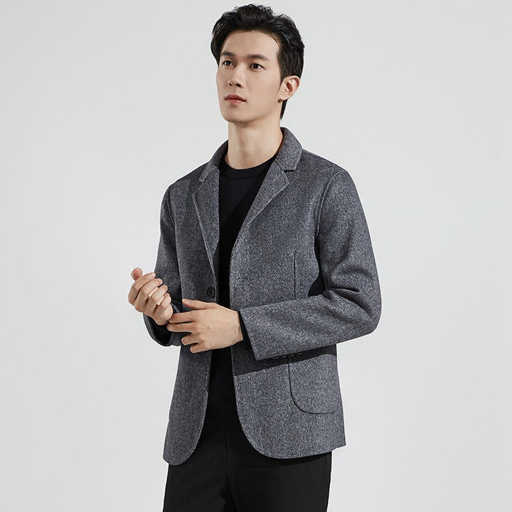 Men's Blazer with Buttons and Pockets