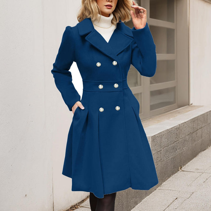 Women's coat with long sleeves and pockets
