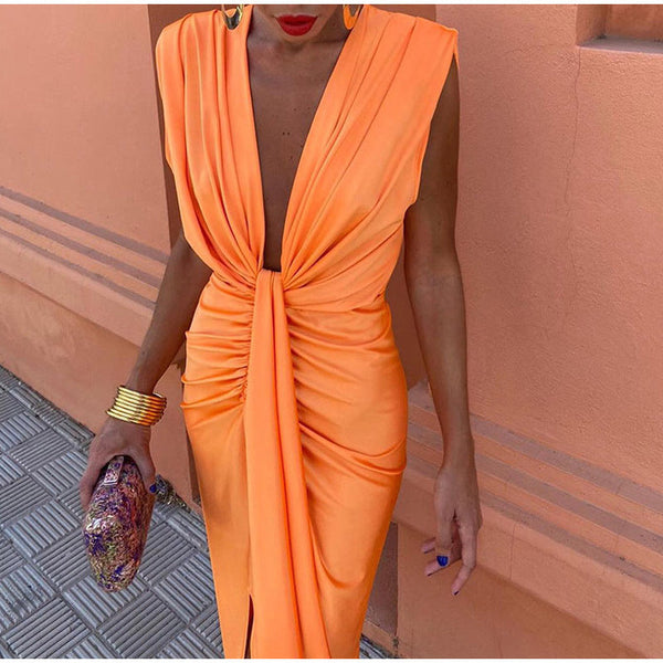 Isabella | Evening Dress with Deep V-Neck