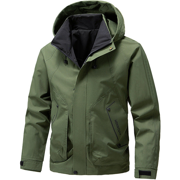 Men's Long Sleeve Hooded Jacket with Pockets