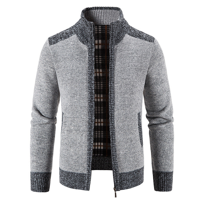 Men's Long Sleeve Zip-Up Jacket with Pockets