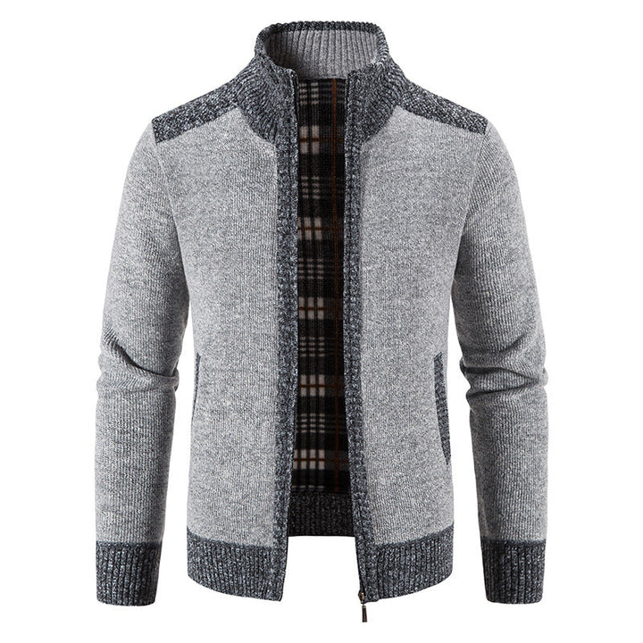 Men's Long Sleeve Zip-Up Jacket with Pockets