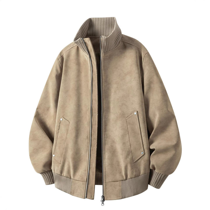 Men's Long Sleeve Bomber Jacket with Pockets
