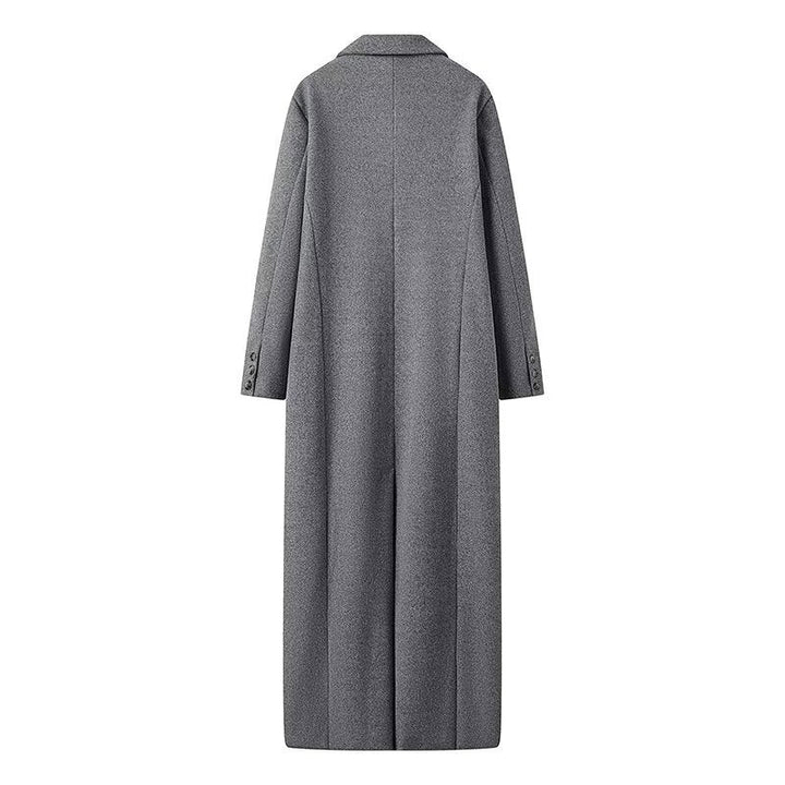 Women's Oversized Long Sleeve Maxi Coat with Pockets