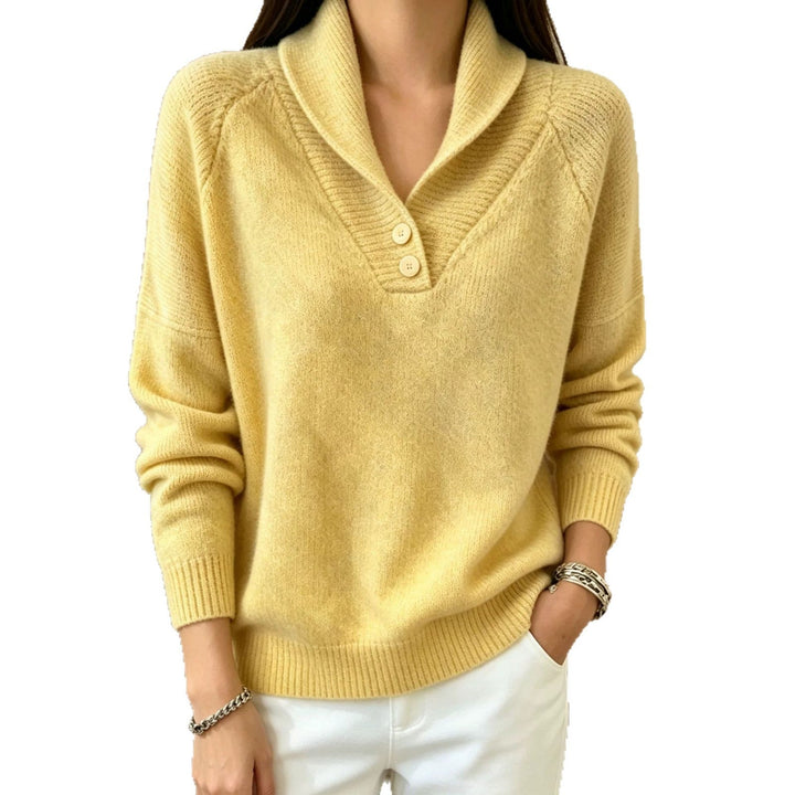Martha | Women's Long Sleeve Sweater with Buttons