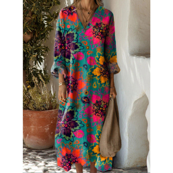 Evelyn | Retro-Style Long Sleeve Casual Dress