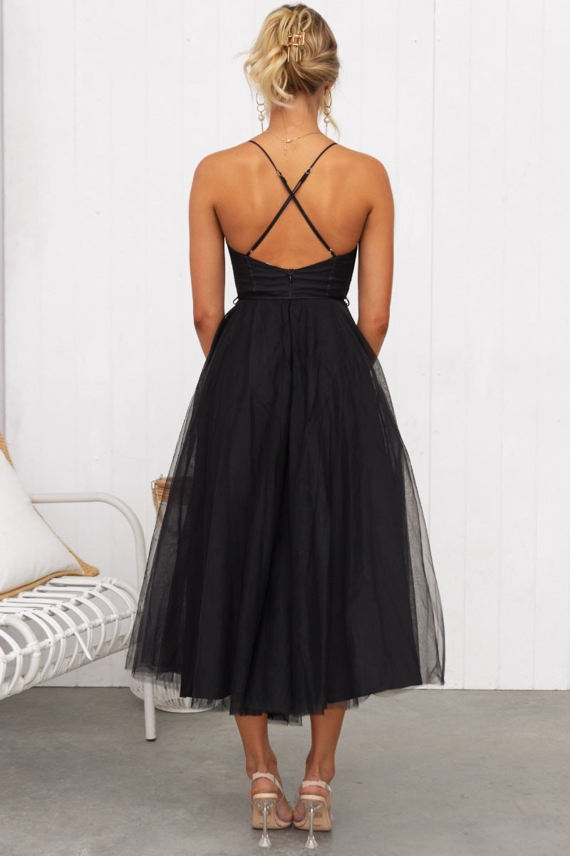 Contemporary Princess Maxi Dress with Suspenders for Parties