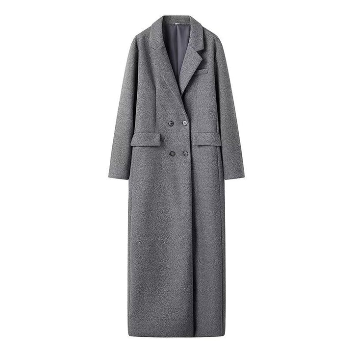 Women's Oversized Long Sleeve Maxi Coat with Pockets