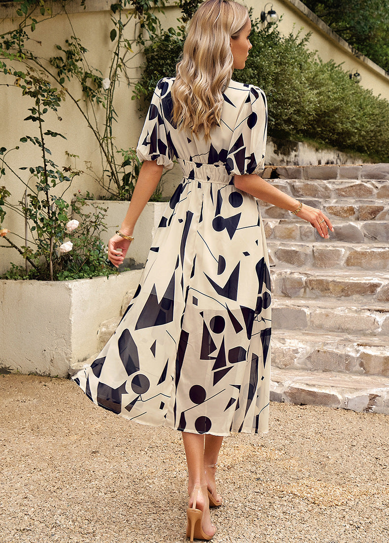 Flore | Women's Sleeveless Mini Elegant Dress with Floral Pattern