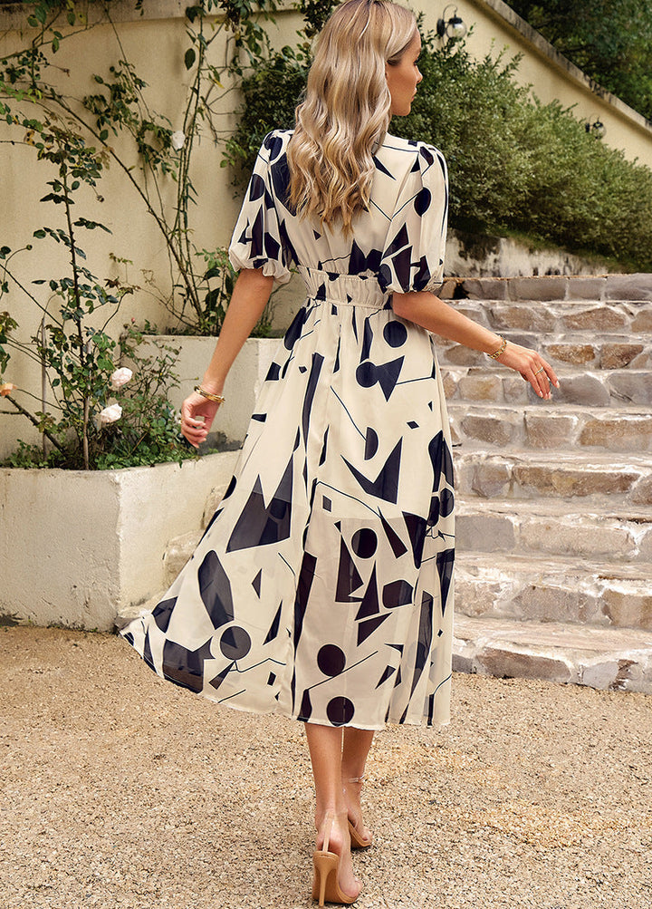 Flore | Women's Sleeveless Mini Elegant Dress with Floral Pattern