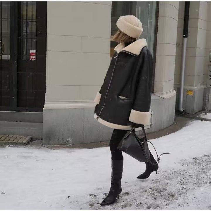 Women's Oversized Aviator Blouson with Pockets
