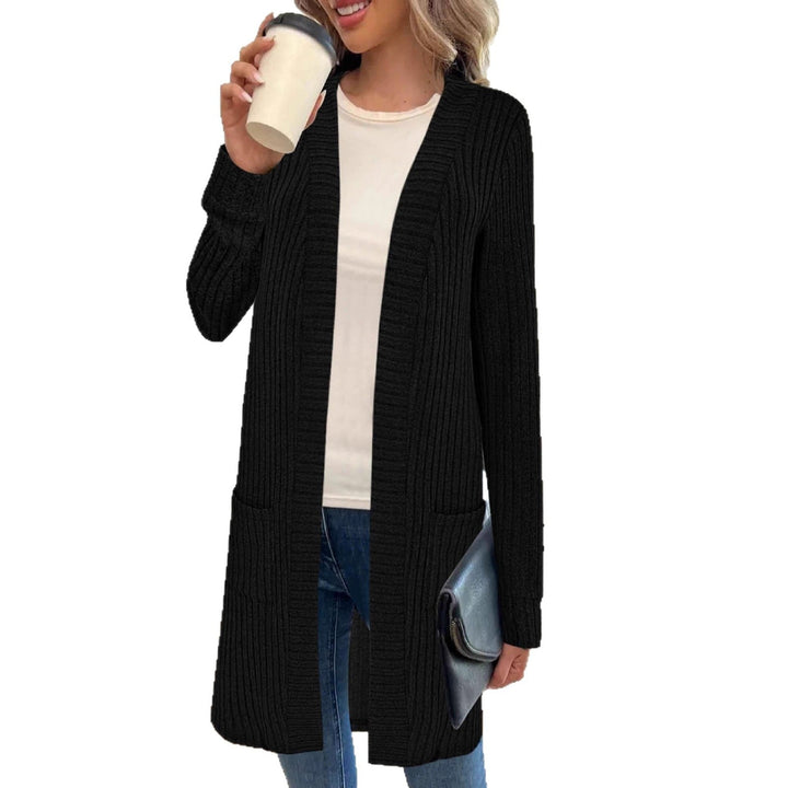 Women's Longline Long Sleeve Cardigan with Pockets