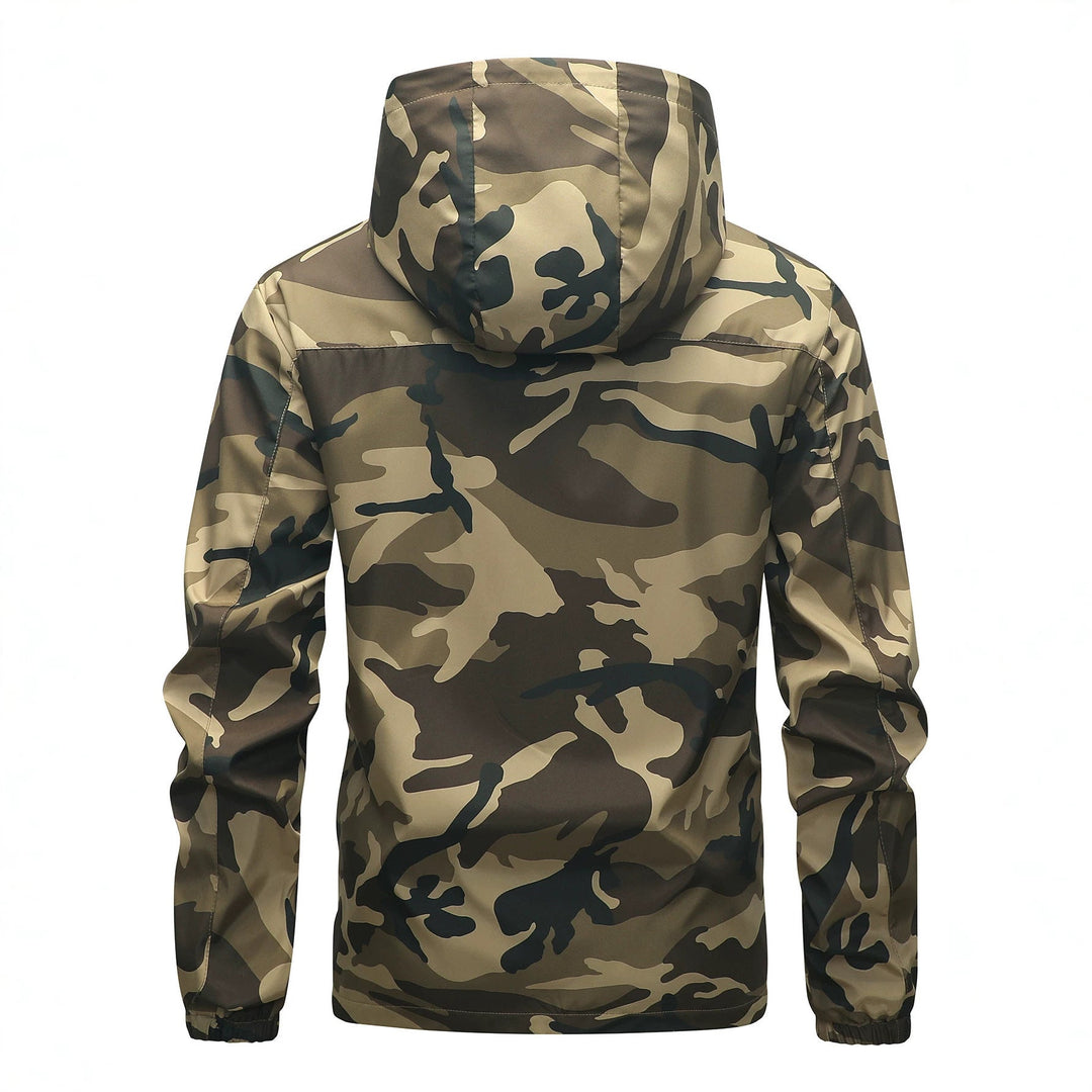 Men's Camouflage Jacket with Hood and Pockets