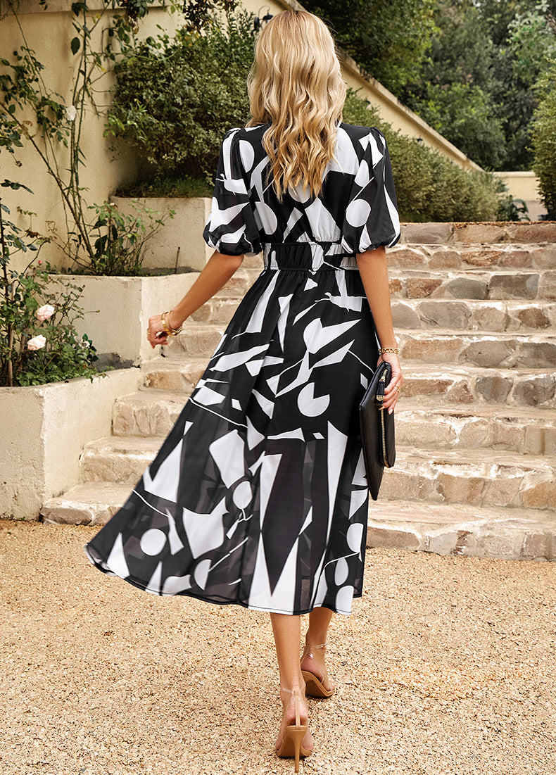Flore | Women's Sleeveless Mini Elegant Dress with Floral Pattern