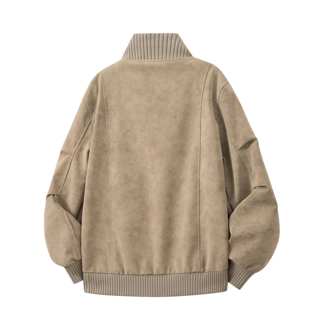 Men's Long Sleeve Bomber Jacket with Pockets