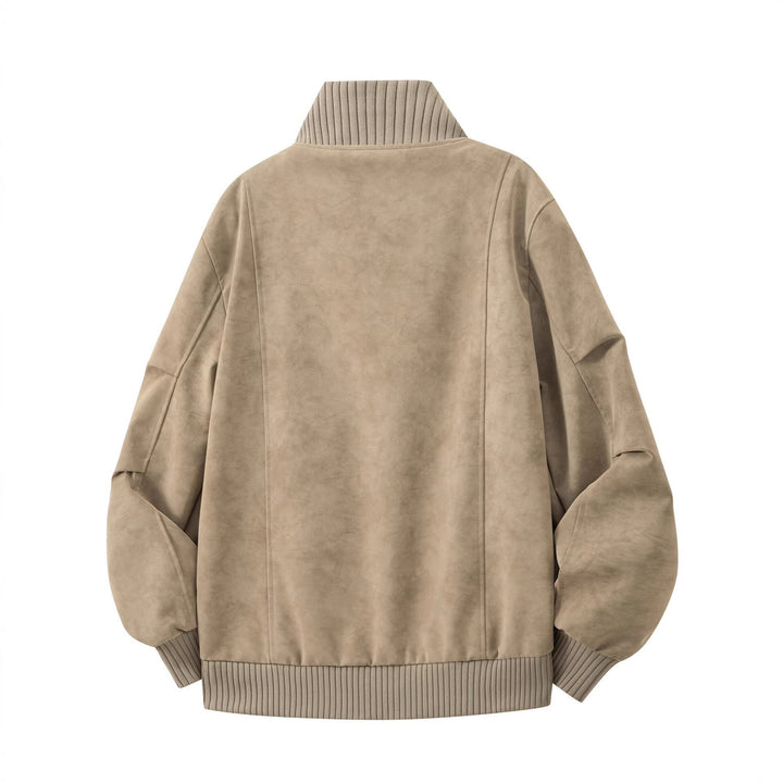 Men's Long Sleeve Bomber Jacket with Pockets