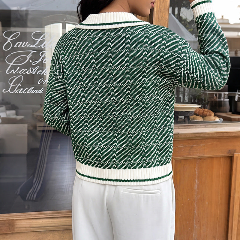 Women's V-Neck Long Sleeve Sweater