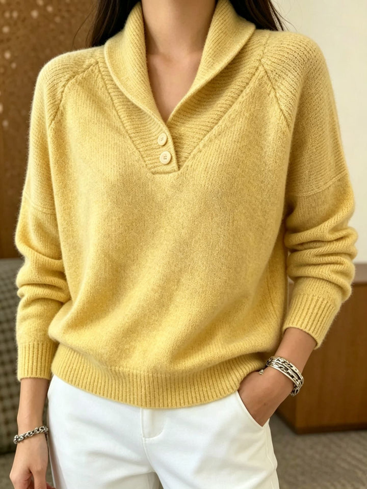 Martha | Women's Long Sleeve Sweater with Buttons