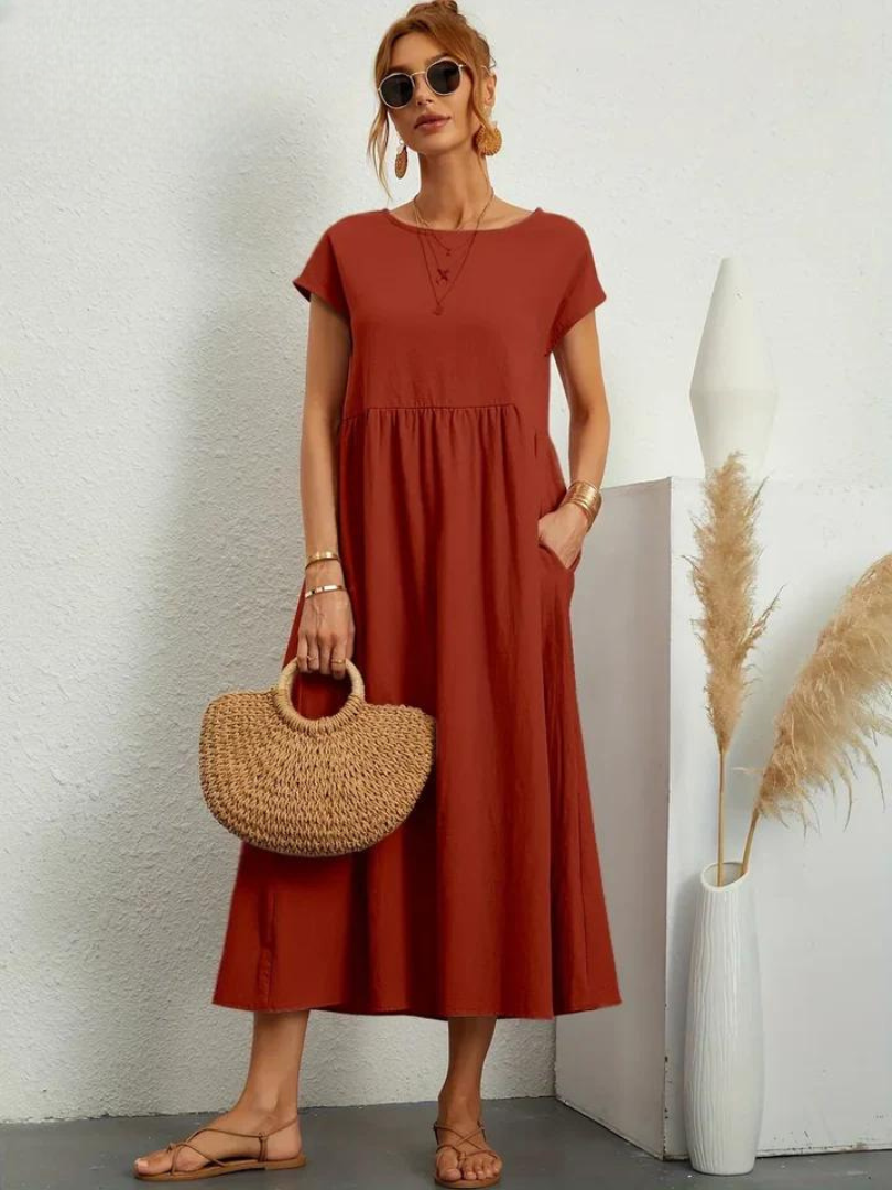 Maelis | Women's Loose Pocket Dress with Pockets