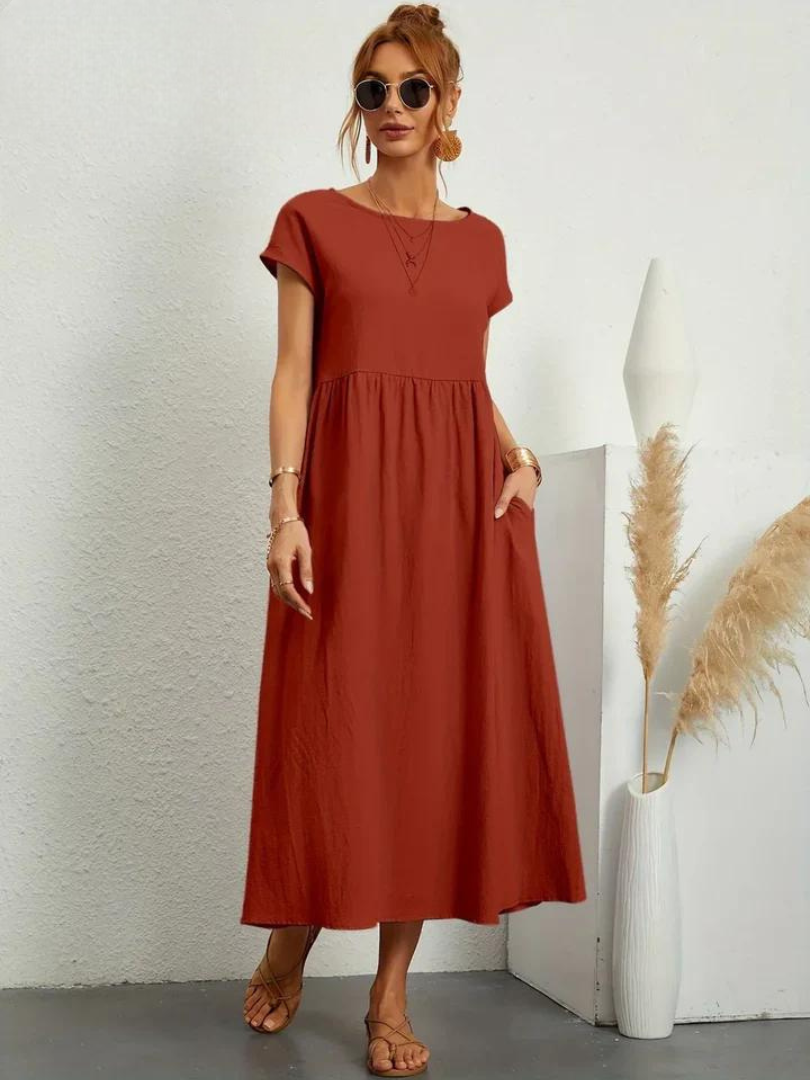 Maelis | Women's Loose Pocket Dress with Pockets