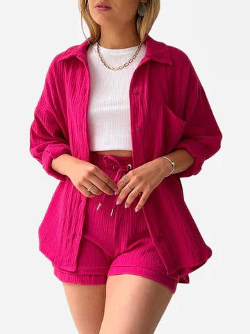 Kalista | Women's Relaxed Two-Piece Set with Buttons