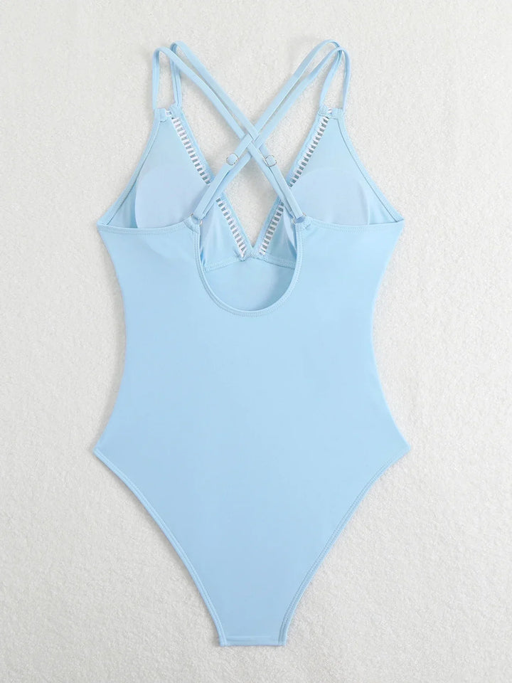 Alessia | Women's Cross-Back Swimsuit with V-Neckline