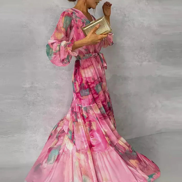 Grace | Women's Sleeveless Elegant Floral Handmade Dress